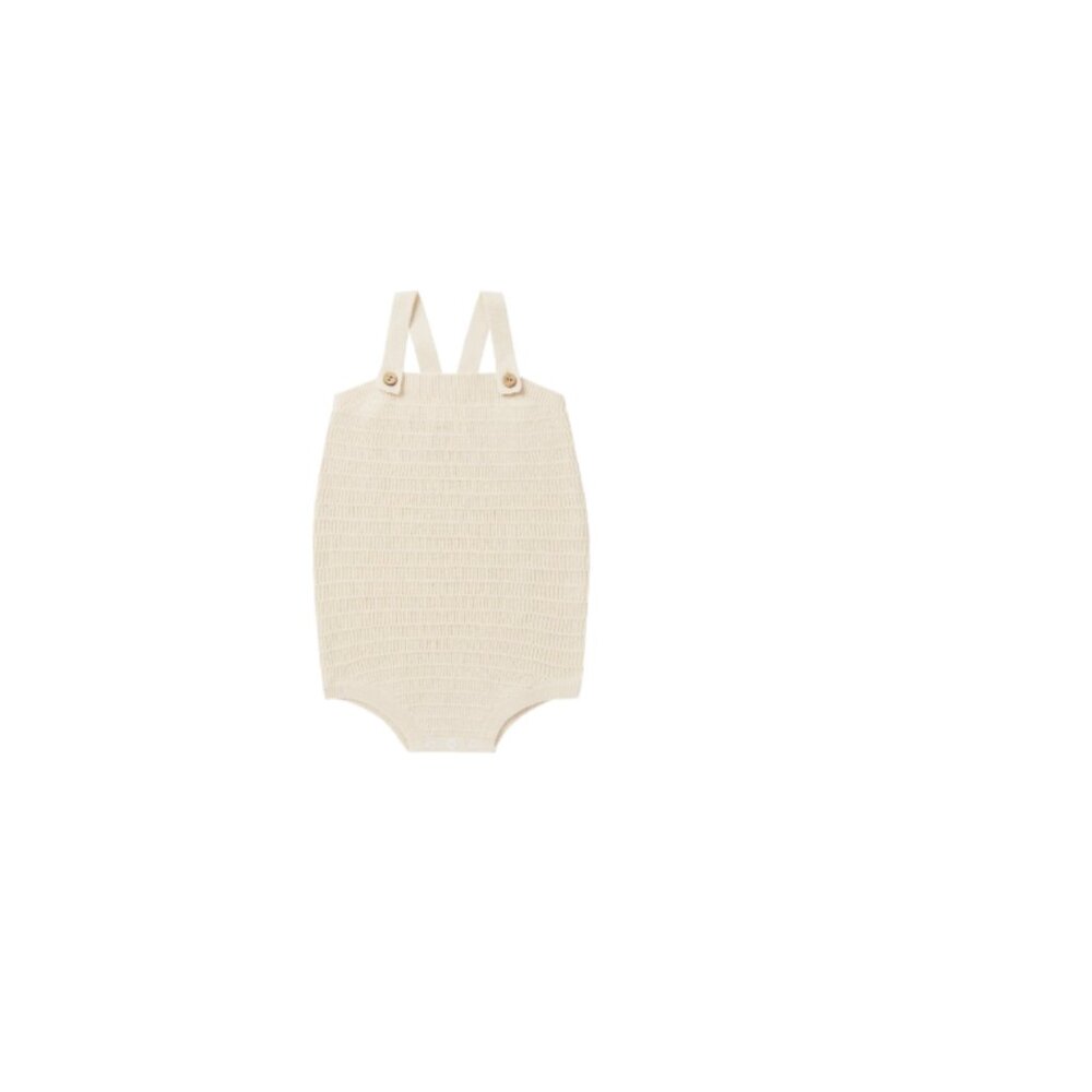Rylee and Cru Natural Knit Baby Romper NWT Size 12-18 Months